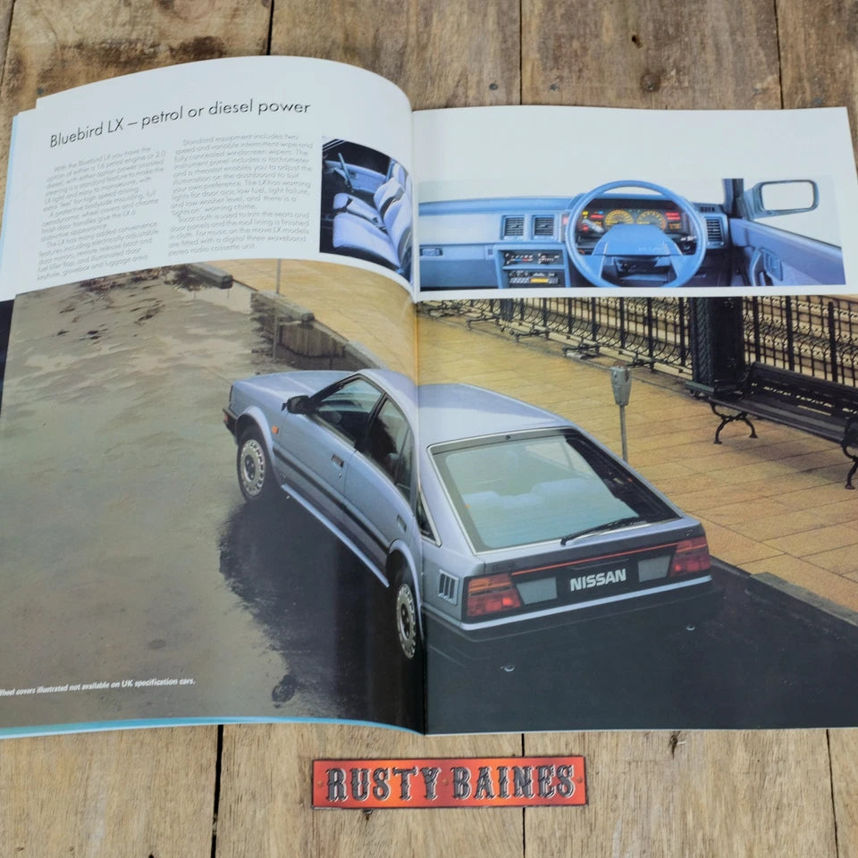 Original Car Brochure, Nissan Bluebird 1986