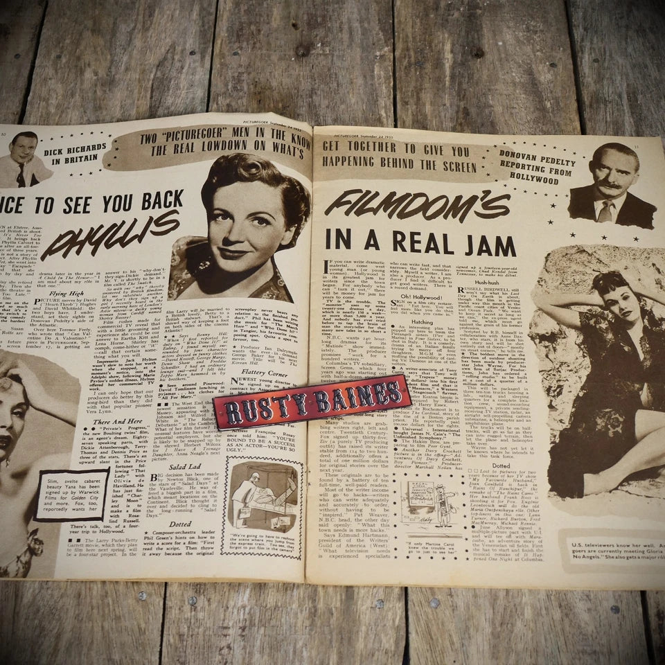 Vintage Picturegoer Magazine Sept 24 1955, Film/Cinema, Mara Corday Cover