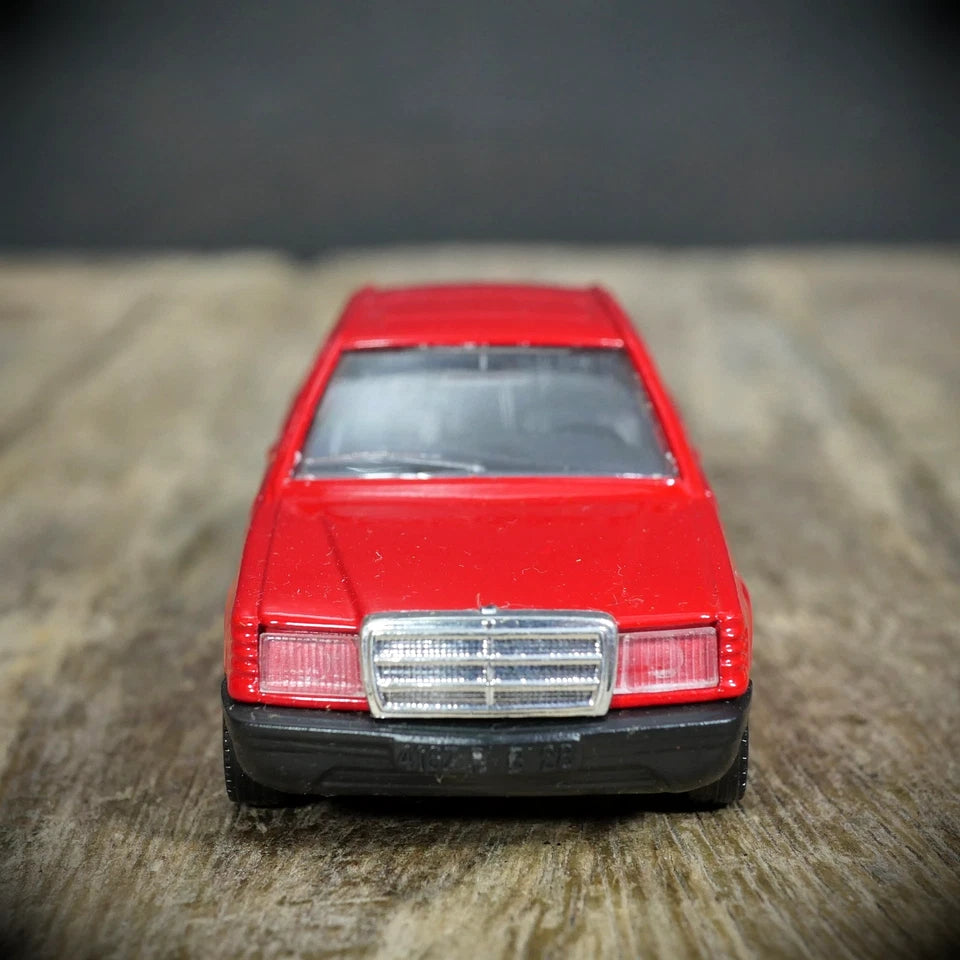 Solido Mercedes 190 E, Vintage Toy Car, Boxed, Red, 1/43 Scale
