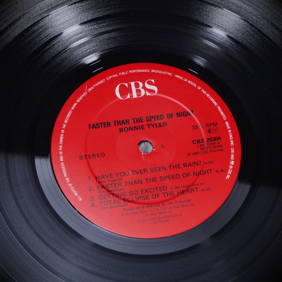 Record LP, Bonnie Tyler, Faster Than the Speed of Night