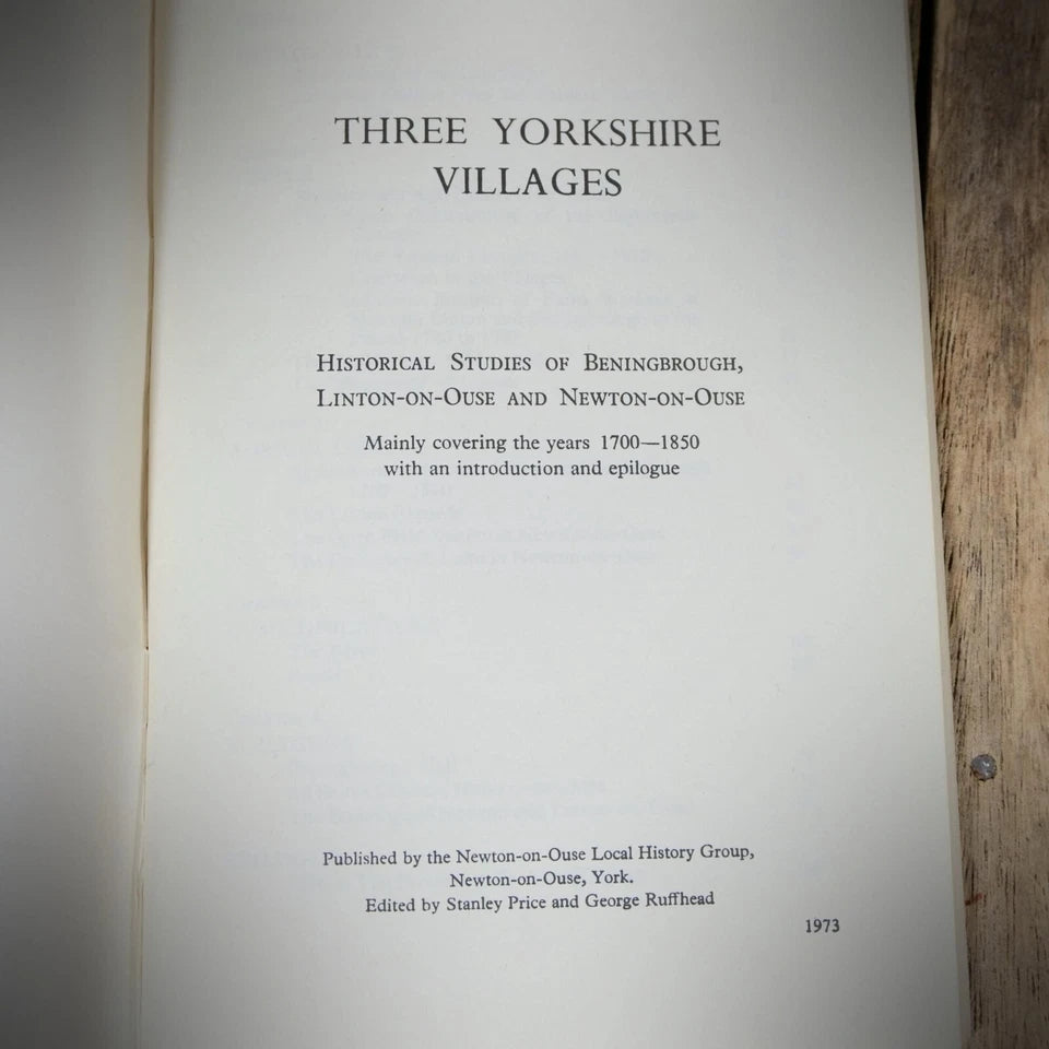 Three Yorkshire Villages, Beningborough, Linton-on-Ouse, Newton, 1973 Booklet