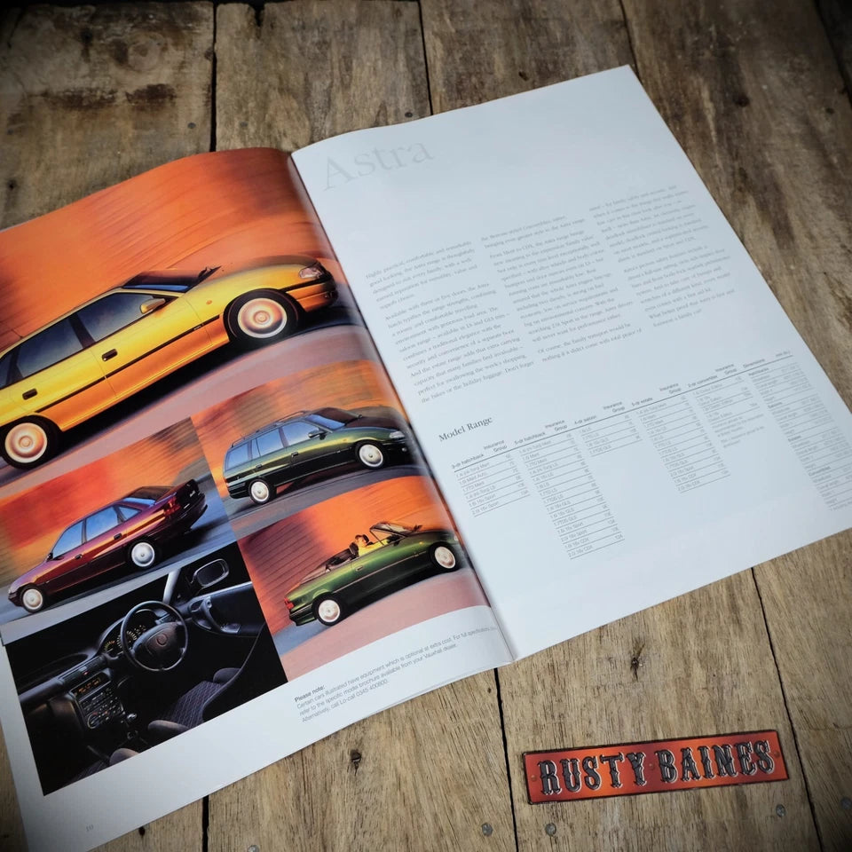 Sales Brochure, Vauxhall 1998 Range, Corsa, Astra, Tigra, Vectra Etc
