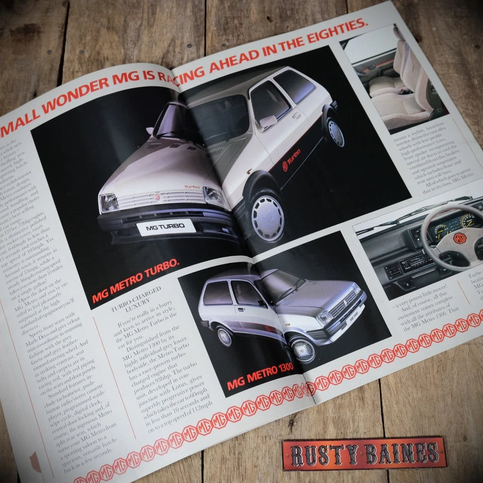 Car Brochure, MG, Undated 1980's, Metro, Maestro, Montego