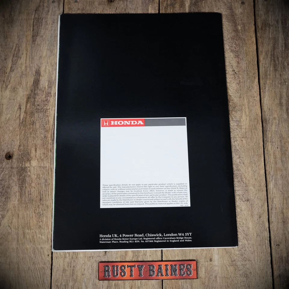Car Brochure, Honda Civic Saloon, Undated Circa 1991