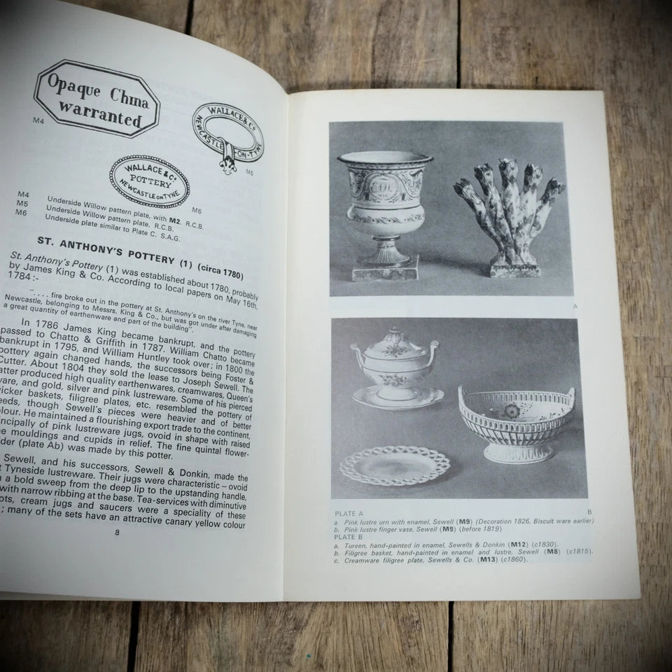 The Potteries of Tyneside, R C Bell Booklet, Newcastle, Ouseburn, Tyne Main Etc.