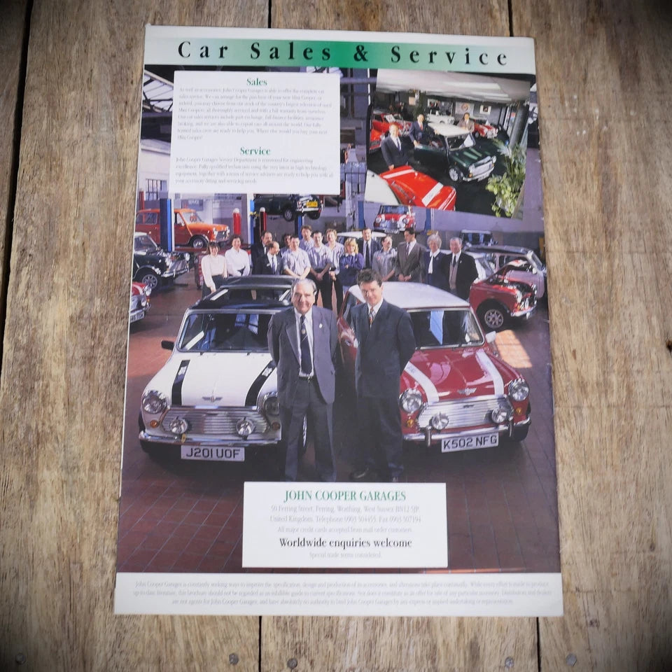 John Cooper Classic Mini Brochure/Booklet, 1993/1994 Price List