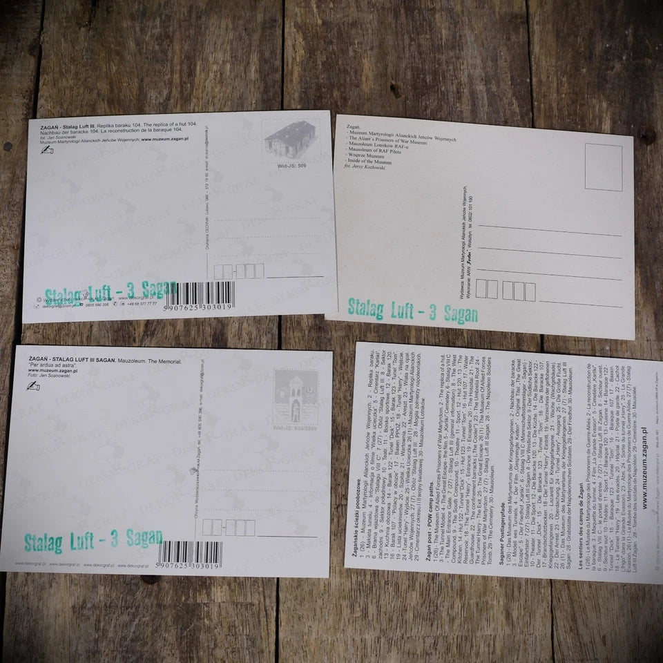 Zagan/Sagan WW2 Prisoner of War Camp Guide Book and Postcards, Softcover 2008