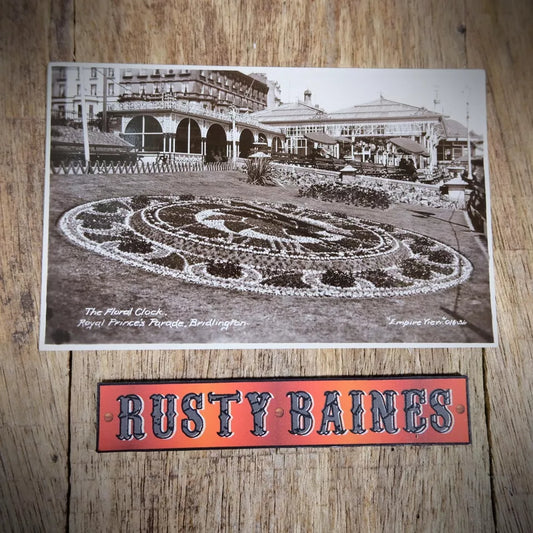 Postcard, Bridlington Royal Princes Parade Floral Clock, Real Photo