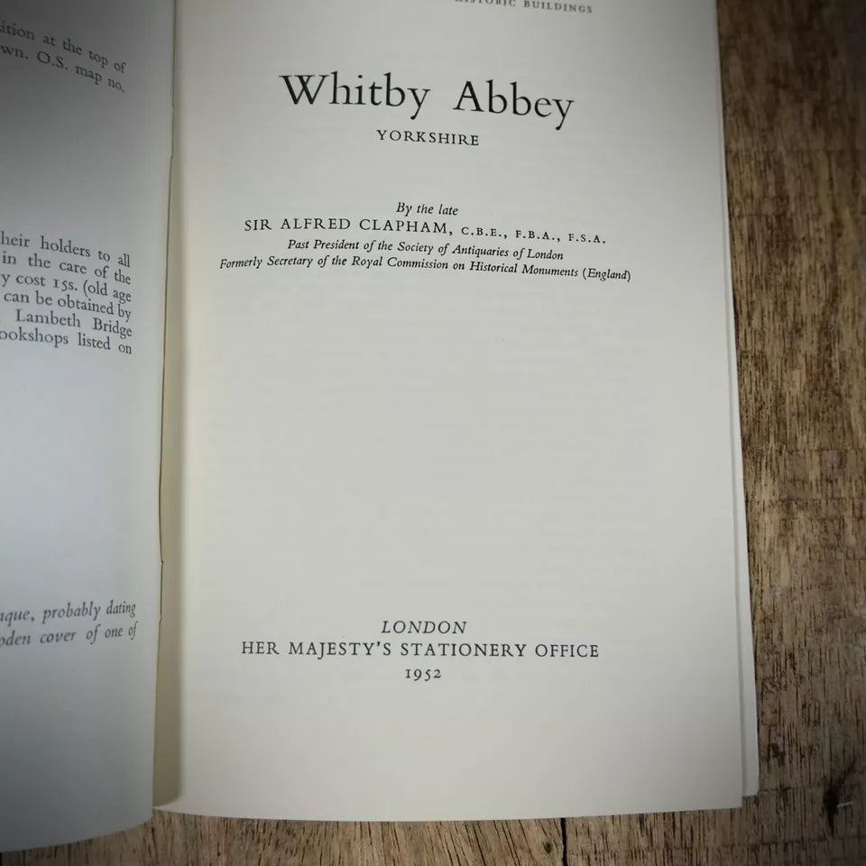 Whitby Abbey Official Guide Book, Staple Bound 1952