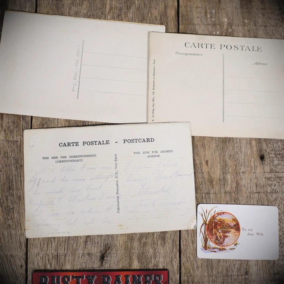Postcard Bundle, WW1 Embroidered Silk, Remember Me/Union is Force