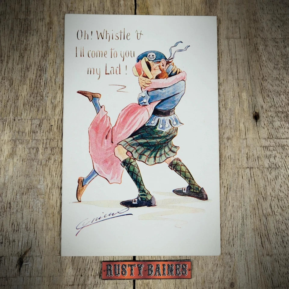 Postcard, Humour, Cynicus, Scottish Love Romance, Whistle and I'll Come