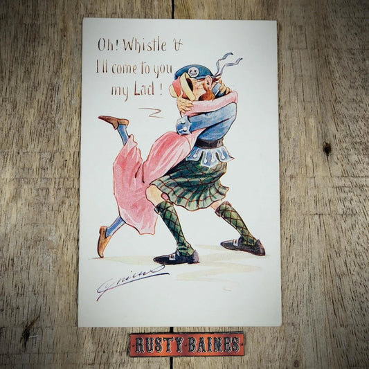 Postcard, Humour, Cynicus, Scottish Love Romance, Whistle and I'll Come