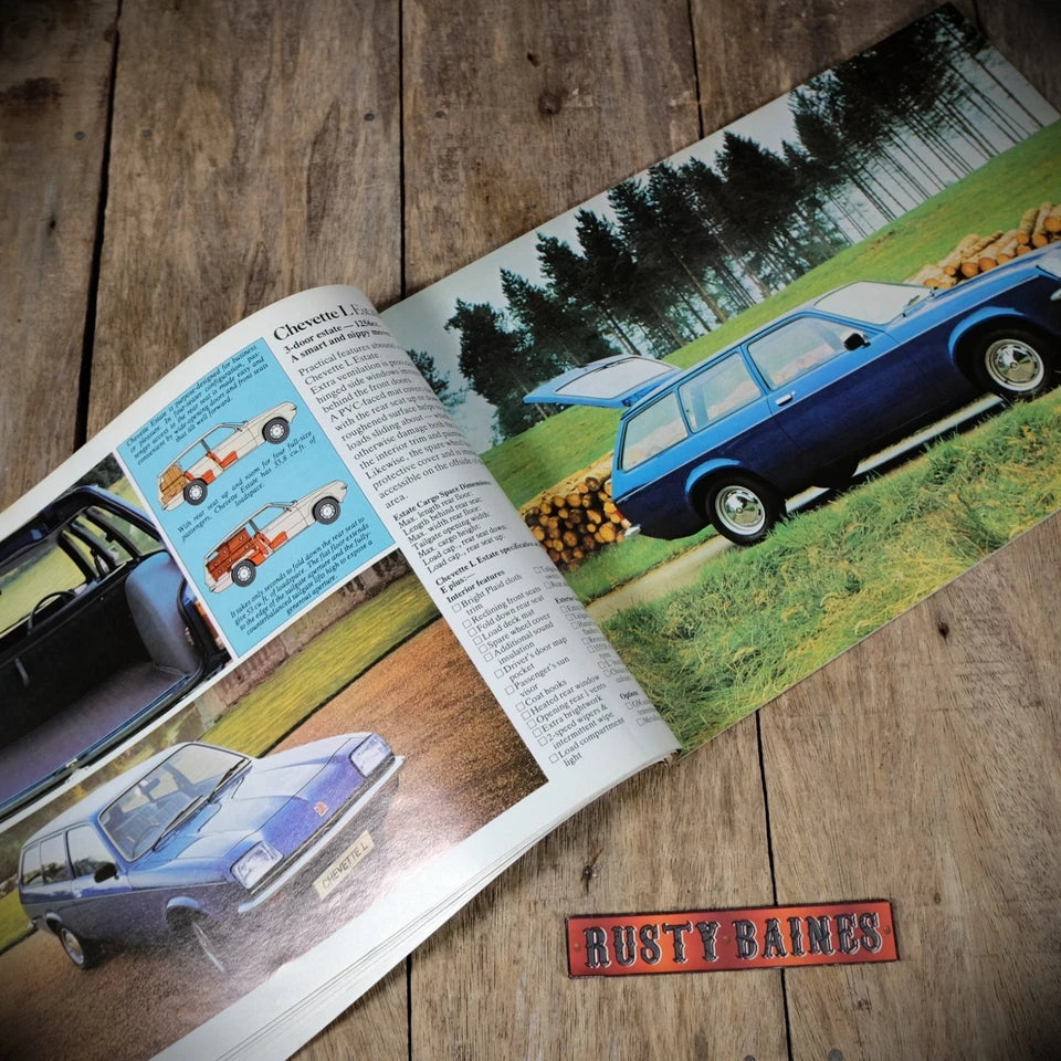 Car Brochure, Vauxhall Range 1979, Royale, Chevette, Carlton, Cavalier