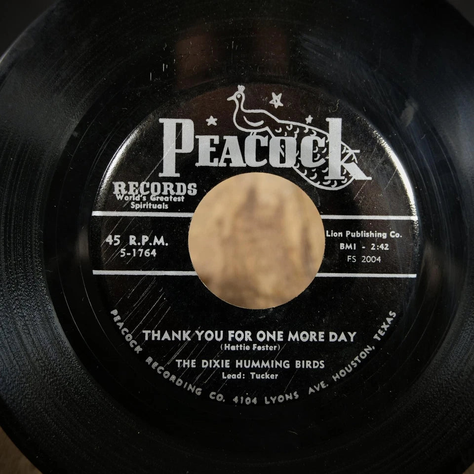 Record 7" Single, The Dixie Humming Birds, Thank You For One More Day