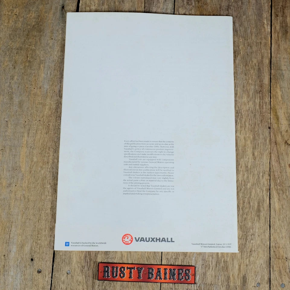 Original Car Brochure, Vauxhall Carlton, UK 1991, Saloon/Estate, GSi, CD, CDX