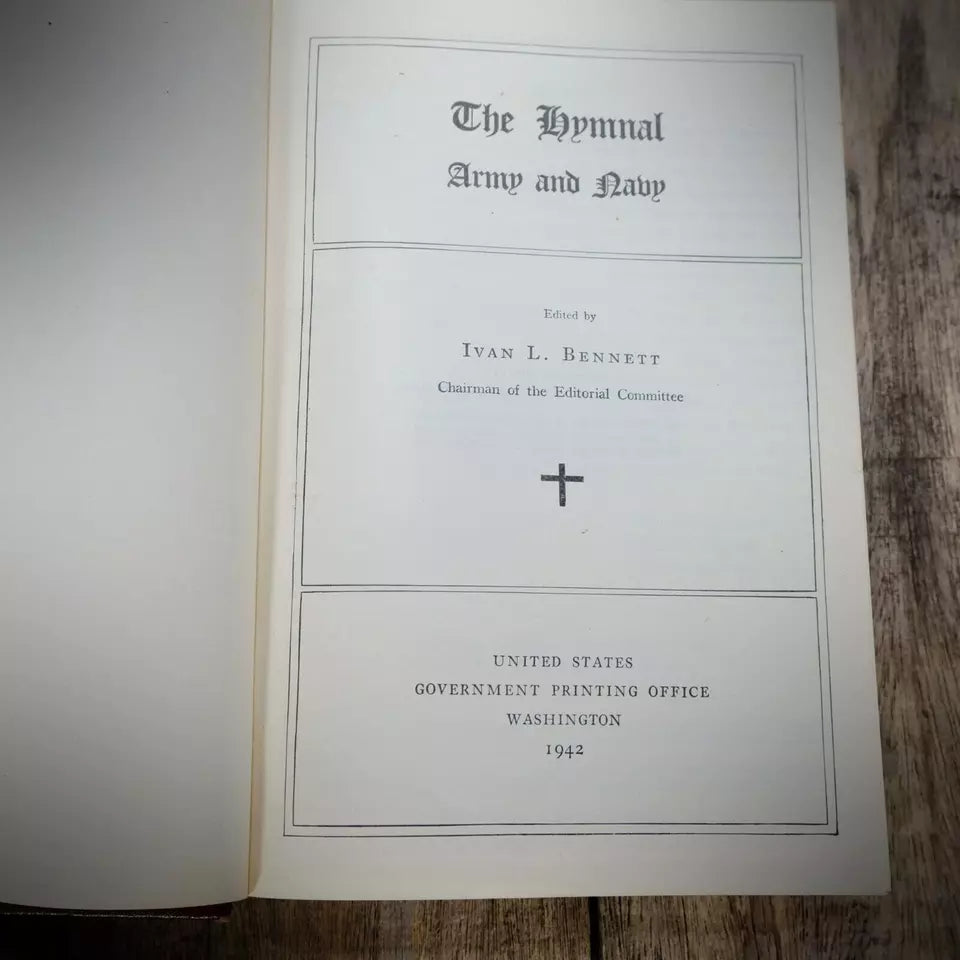 The Hymnal Army and Navy, 1942, WW2 Religious Interest, Ivan Bennett, Hardcover