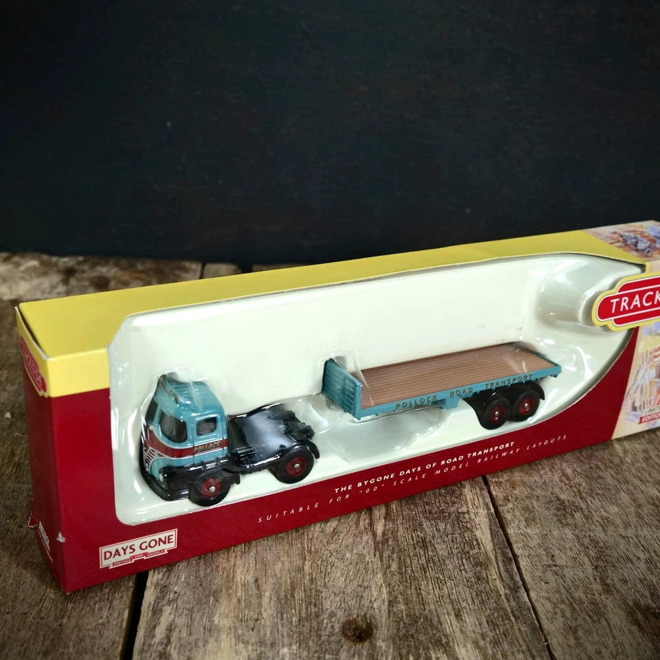 Lledo Trackside Foden S21 Flatbed Lorry, Pollock Road Transport, 1/76