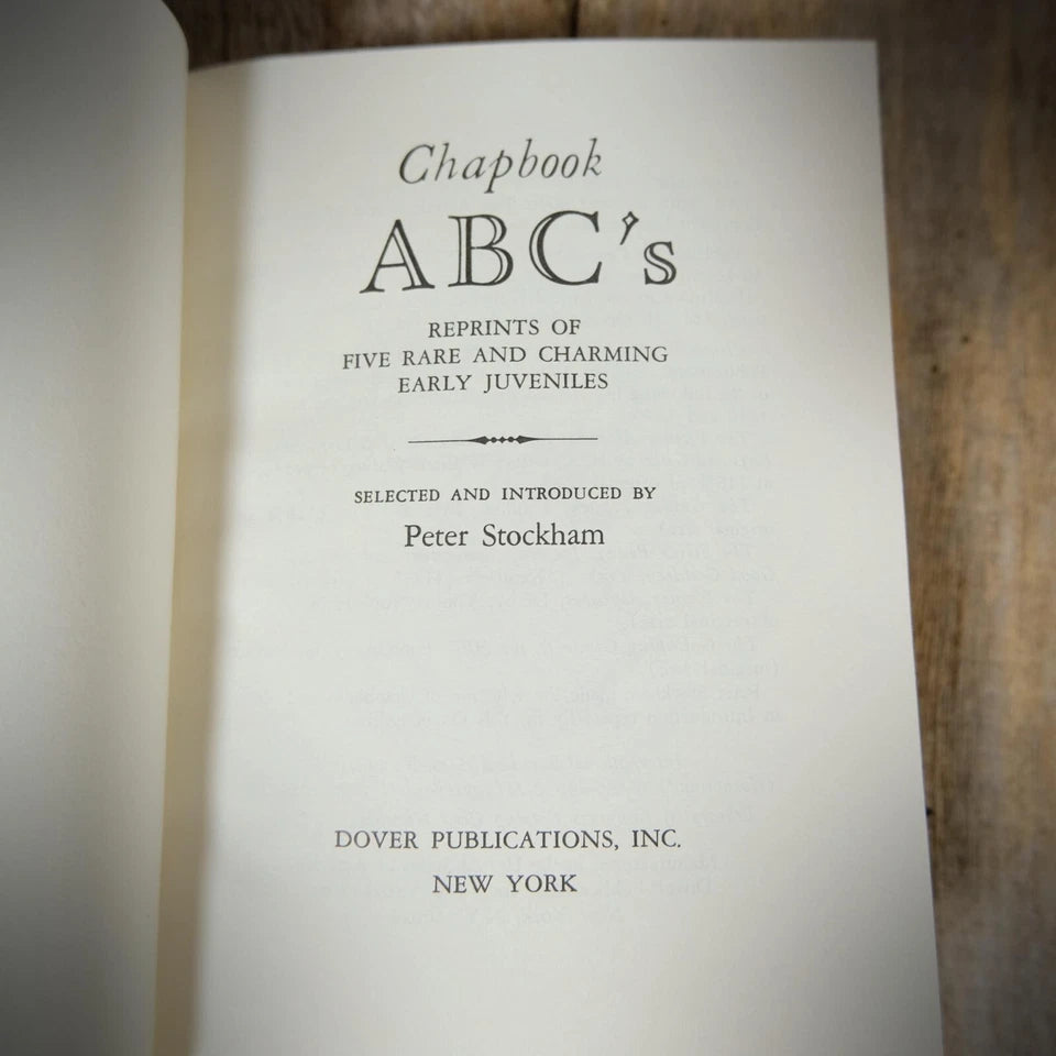 Chapbook ABC's, Early Children's Learning Reprints, Small Hardcover 1974