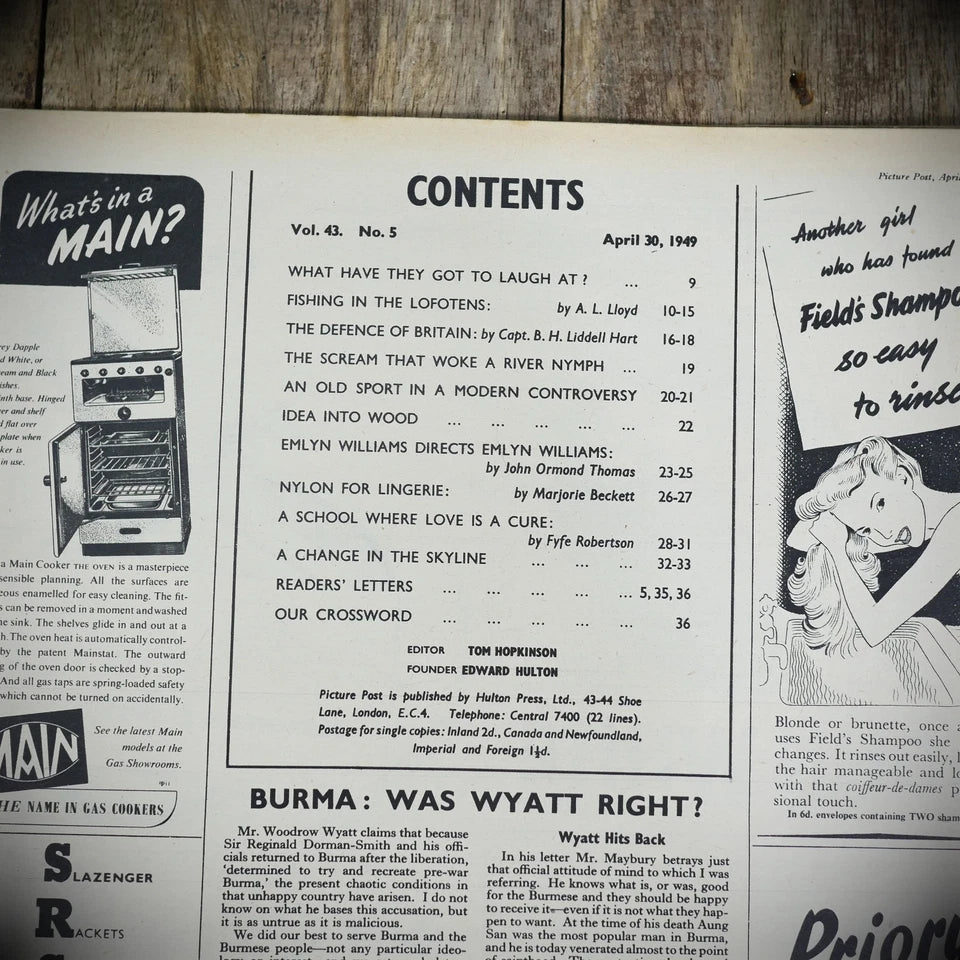 Picture Post 30 April 1949, Bieldside School, K Hutton Lingerie, Emlyn Williams