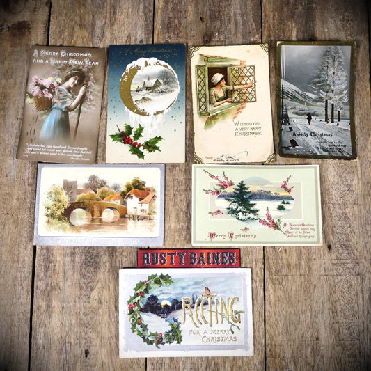 Postcard Bundle, Christmas Greetings, Some Chromo Litho