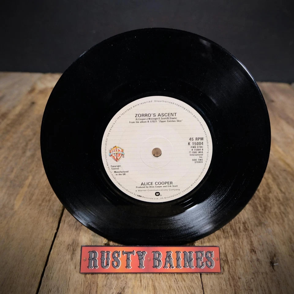 Record 7" Single, Alice Cooper, I Am the Future / Zorro's Ascent