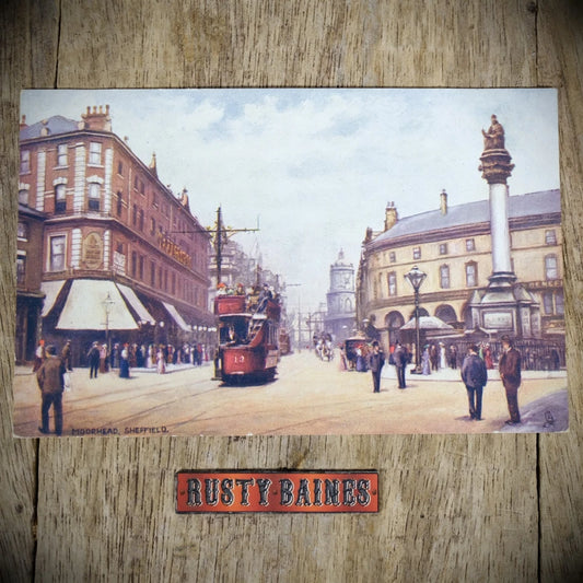 Postcard, Sheffield Moorhead Pinstone Street, Tuck Original, Printed