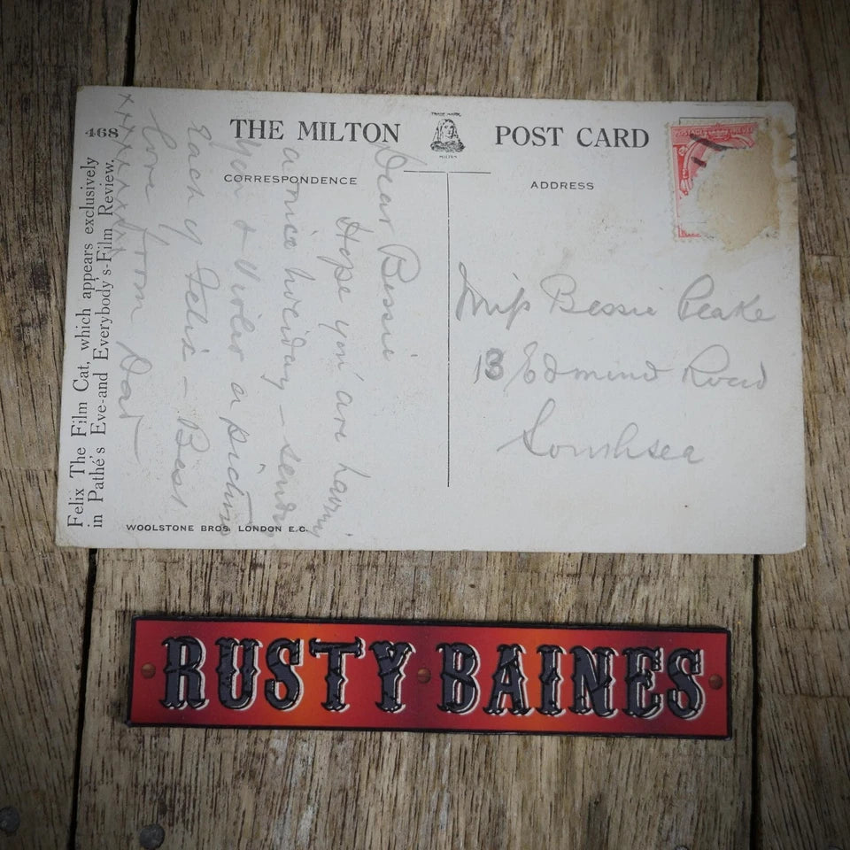Postcard, Comic, Felix the Cat, Black Eye Boy