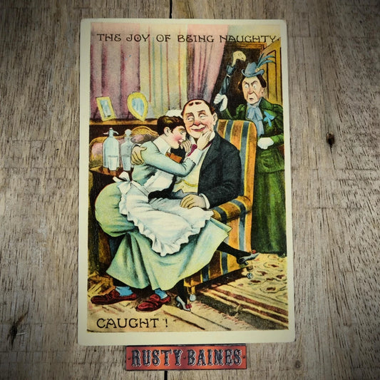 Postcard, Felix Glennon Comic, The Joy of Being Naughty, Flirting