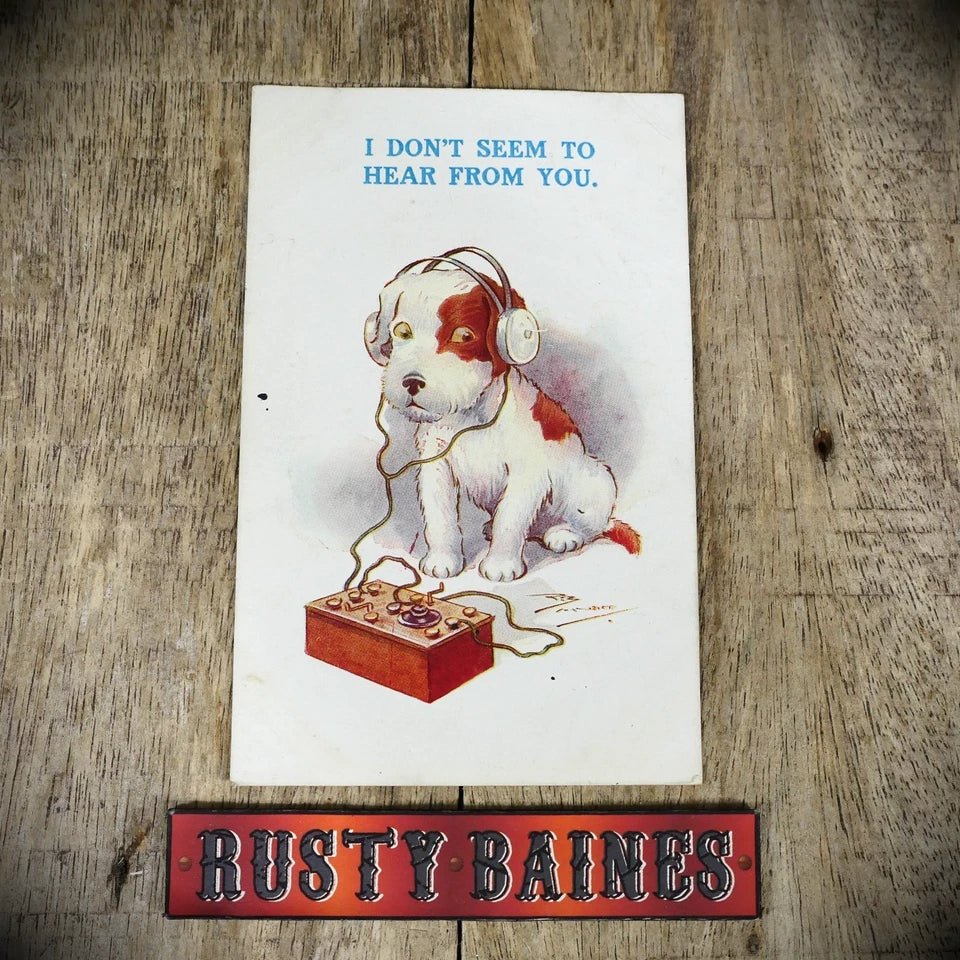 Postcard, Comic, Reg Maurice Dog Radio Operator