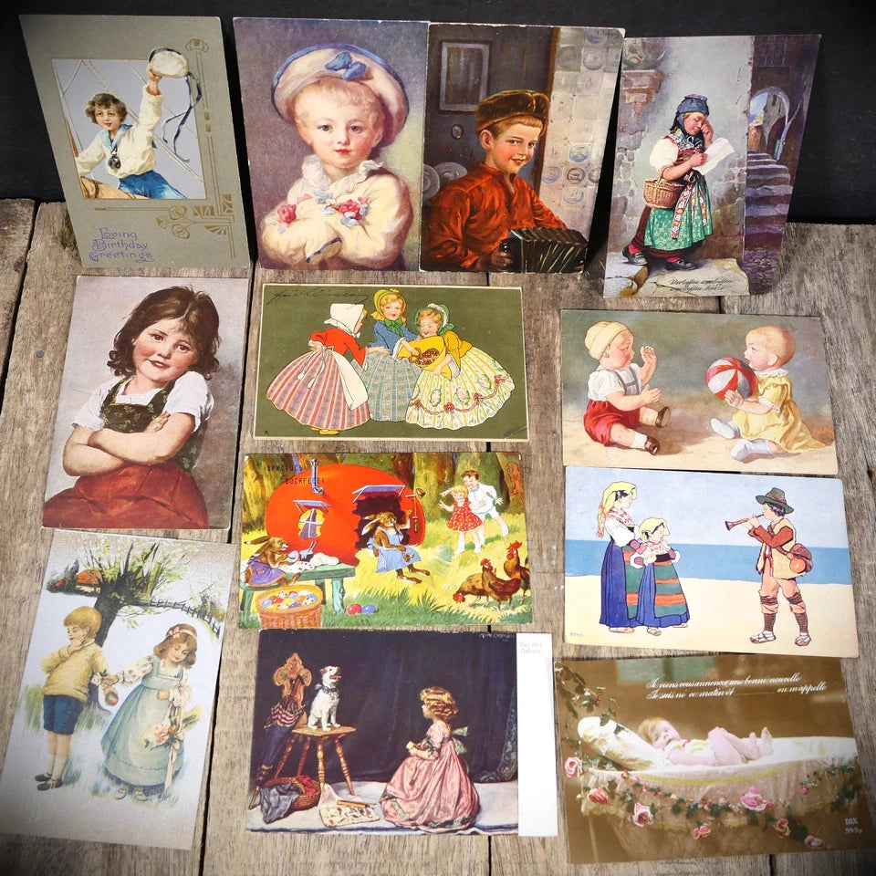 Postcard Bundle, Children's Art/Comic/Greetings, 30+