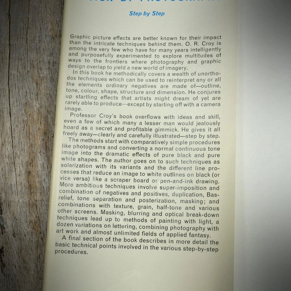 Design by Photography, O R Croy, Film Graphic/Texture Special Effects, Hardcover