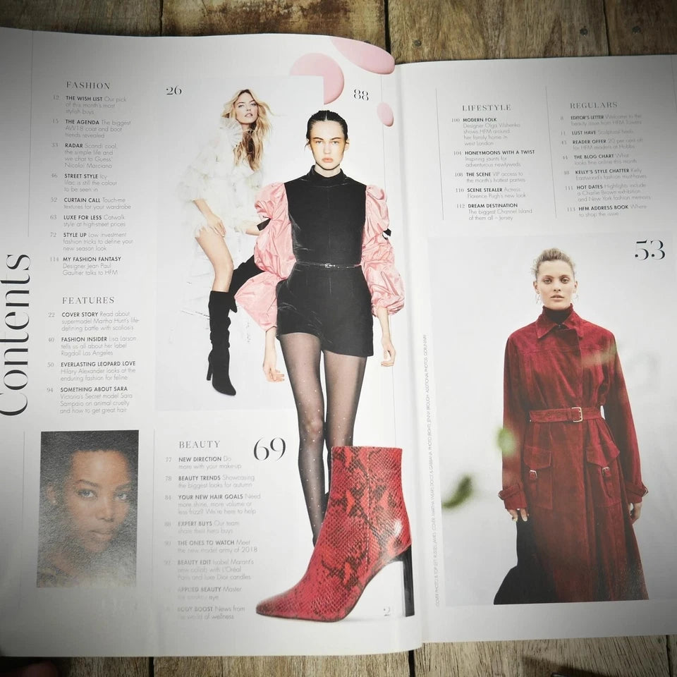 Hello Fashion Monthly Back Issue Magazine November 2008, Martha Hunt