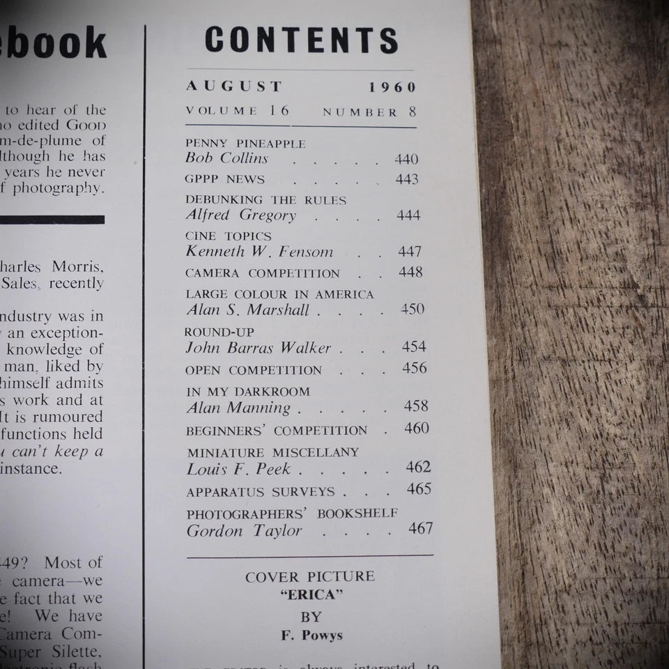 Vintage Good Photography Magazine August 1960