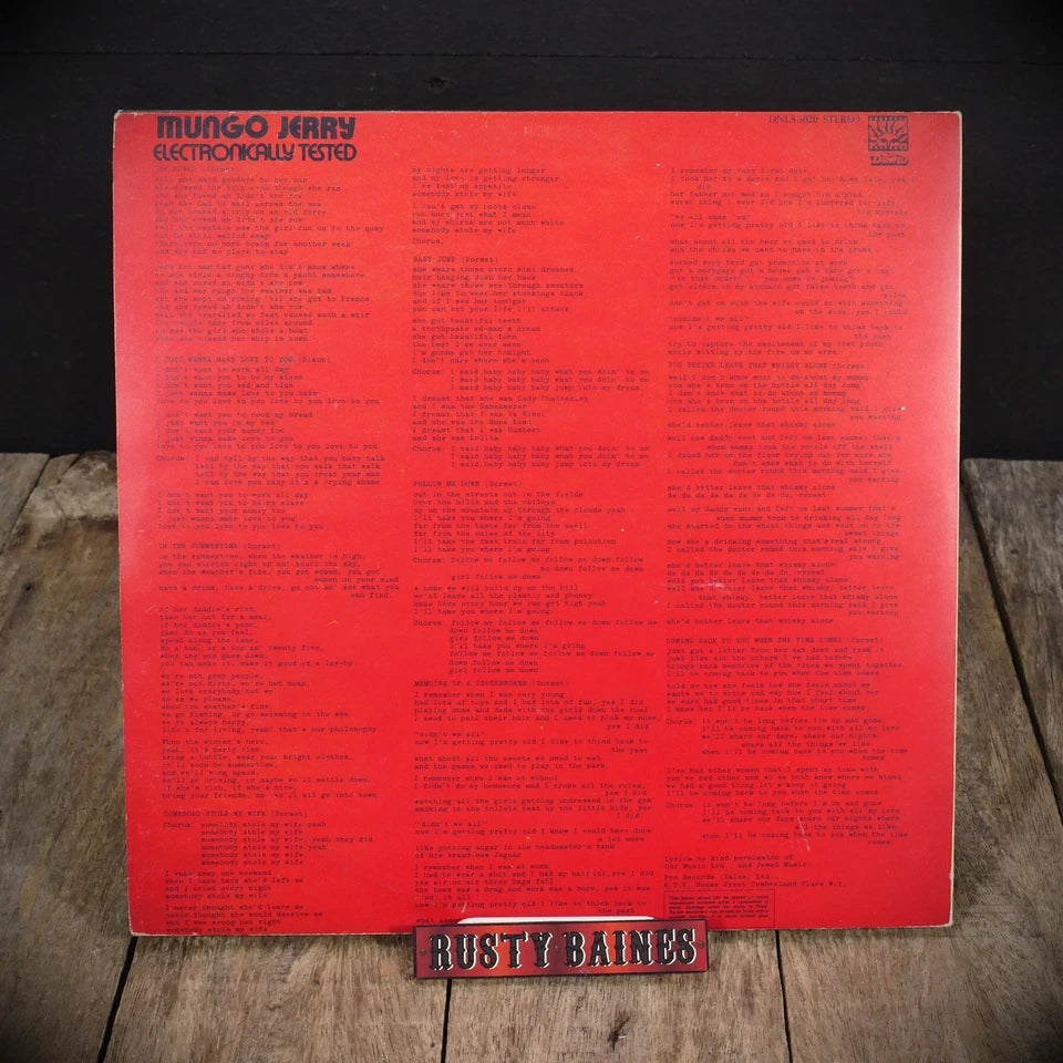 Record LP, Mungo Jerry, Electronically Tested