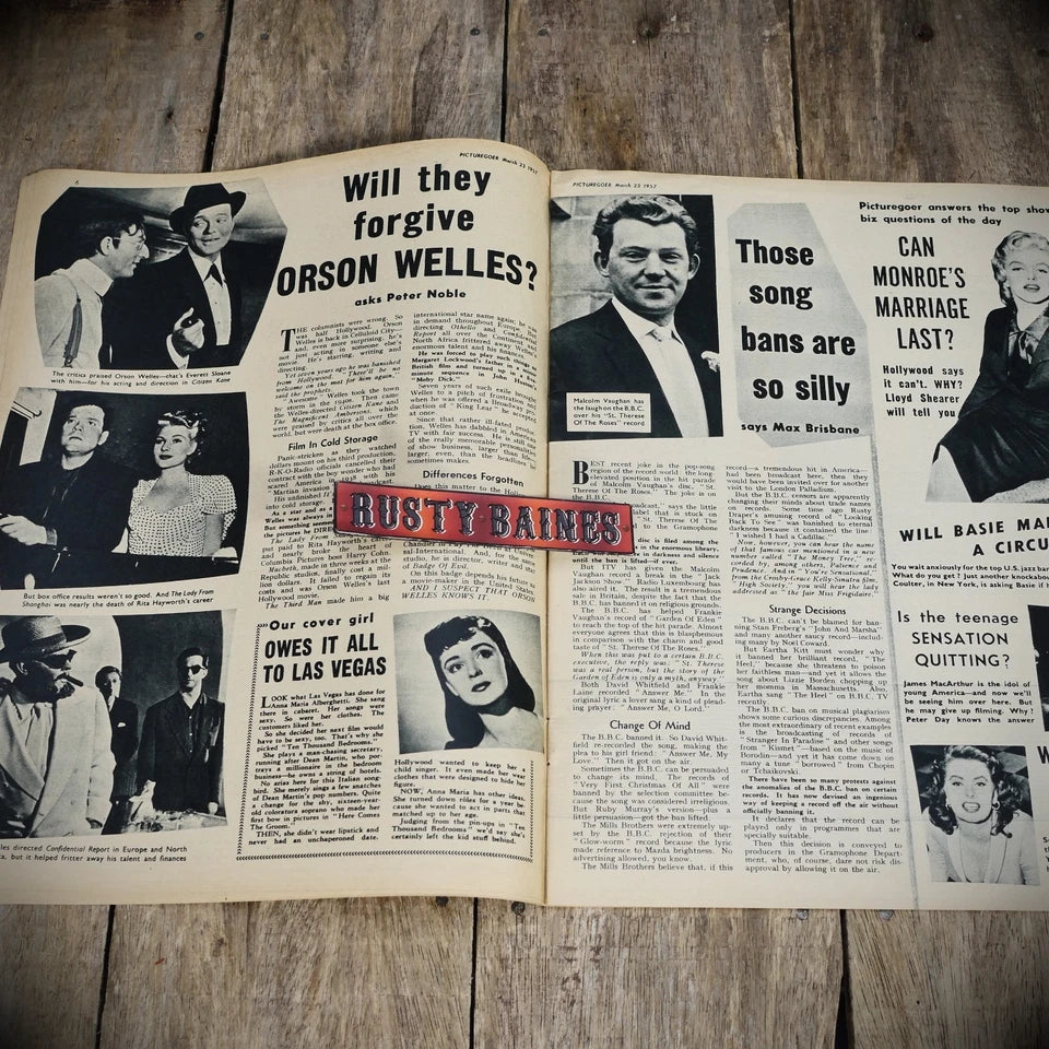 Vintage Picturegoer Magazine March 23 1957, Anna Maria Alberghetti Cover