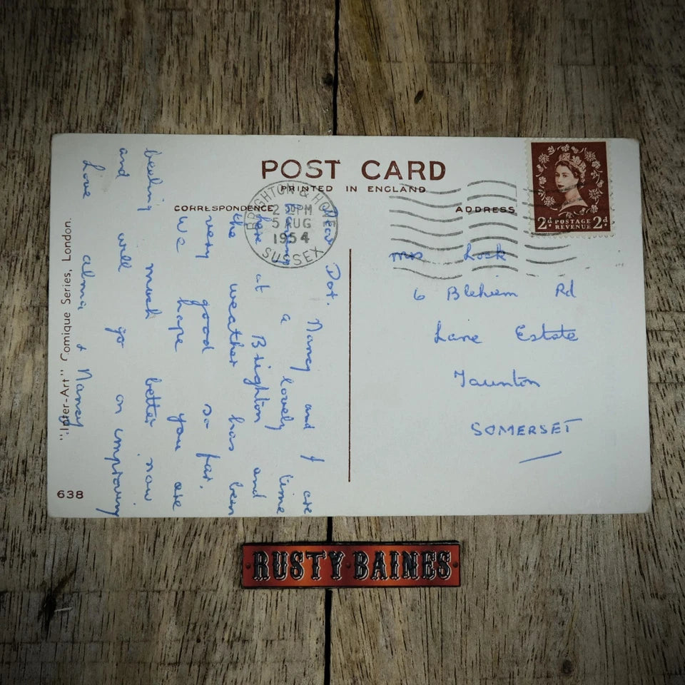 Postcard, Comic/Humour, Beach Tent Silhouette, Innuendo