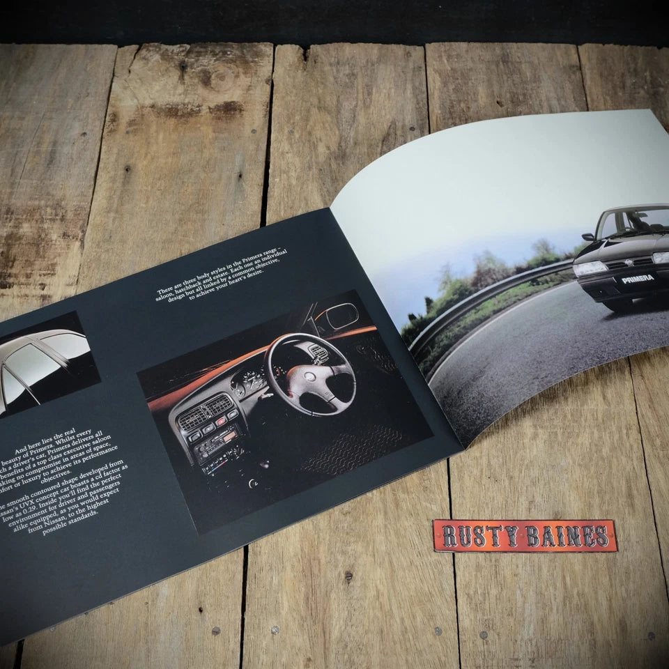 Sales Brochure, Nissan Primera Saloon Hatch Estate, UK 1990