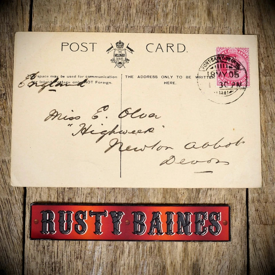 Postcard, Navy Sailors Firing a 6 Inch Gun 1905 Postmark, Printed