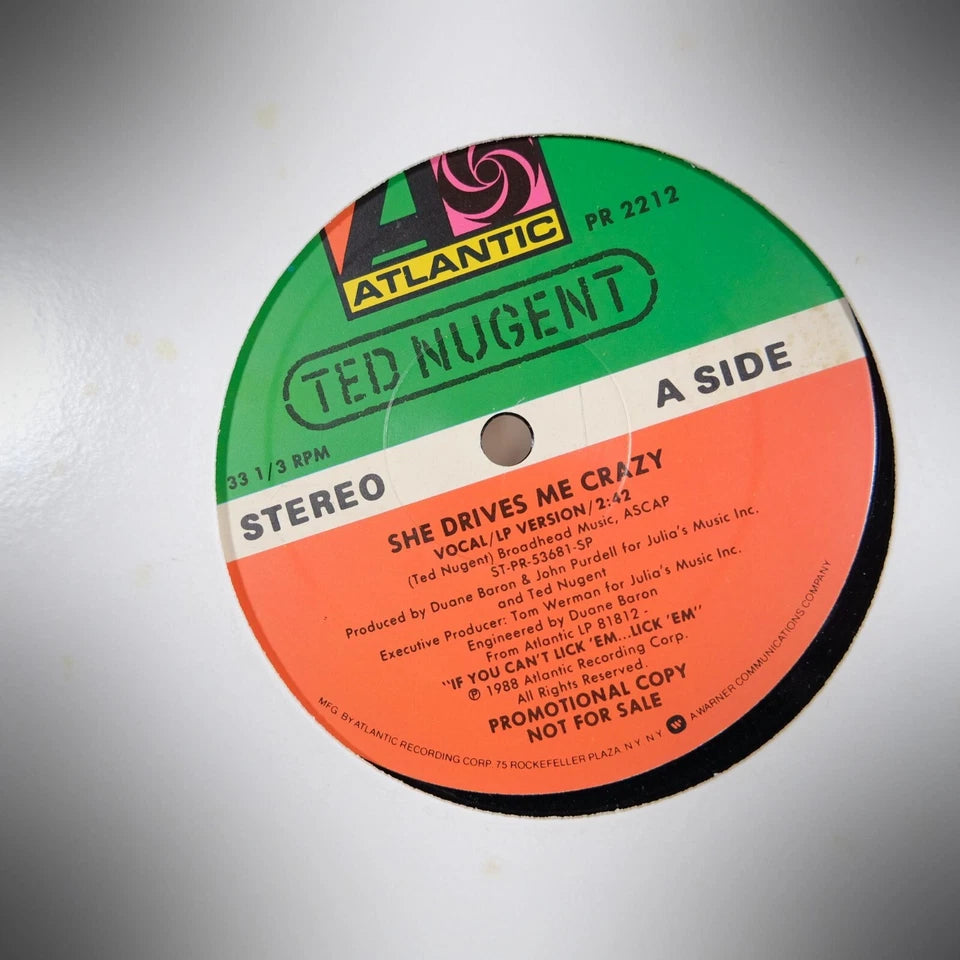 Record 12" Single, Ted Nugent, She Drives Me Crazy