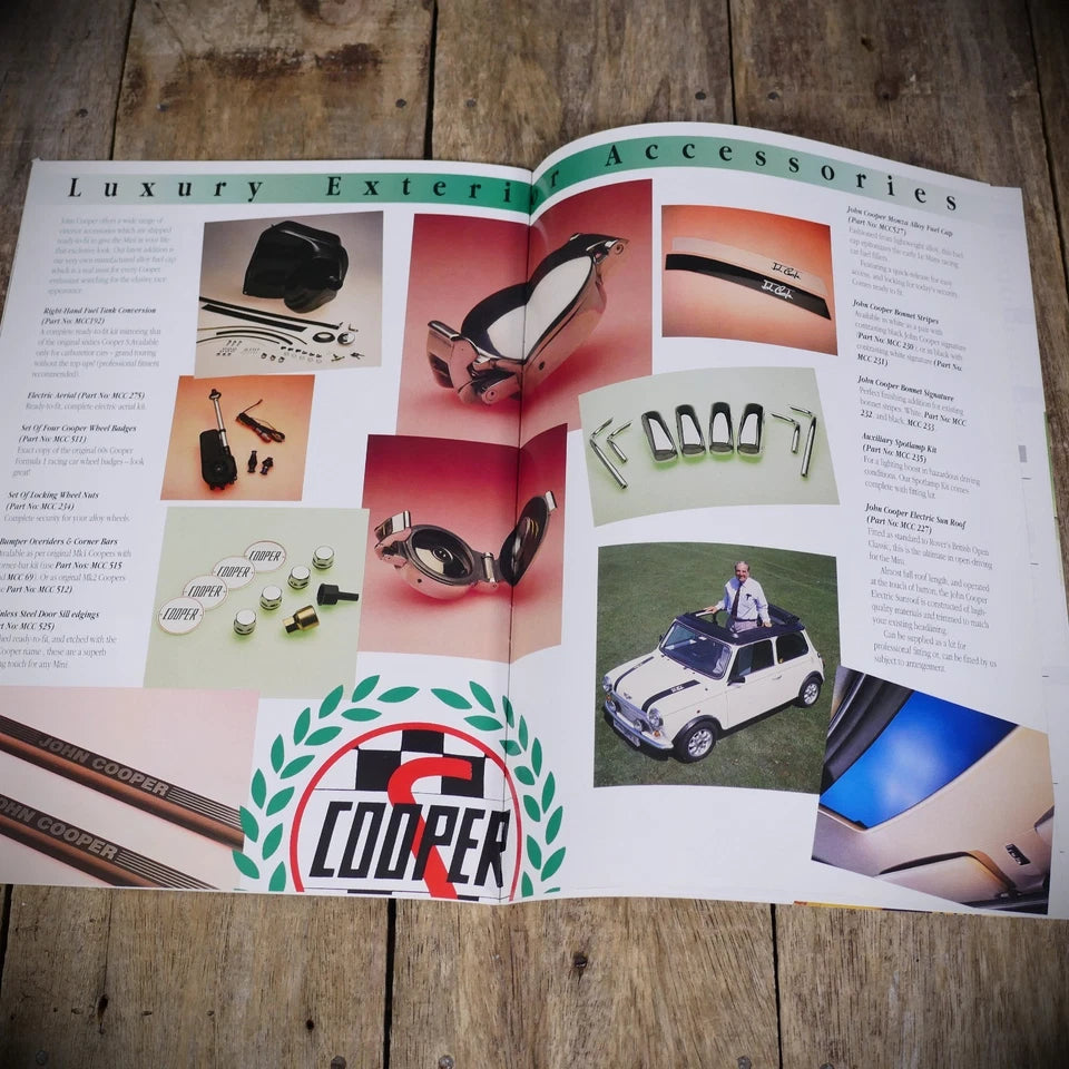 John Cooper Classic Mini Brochure/Booklet, 1993/1994 Price List
