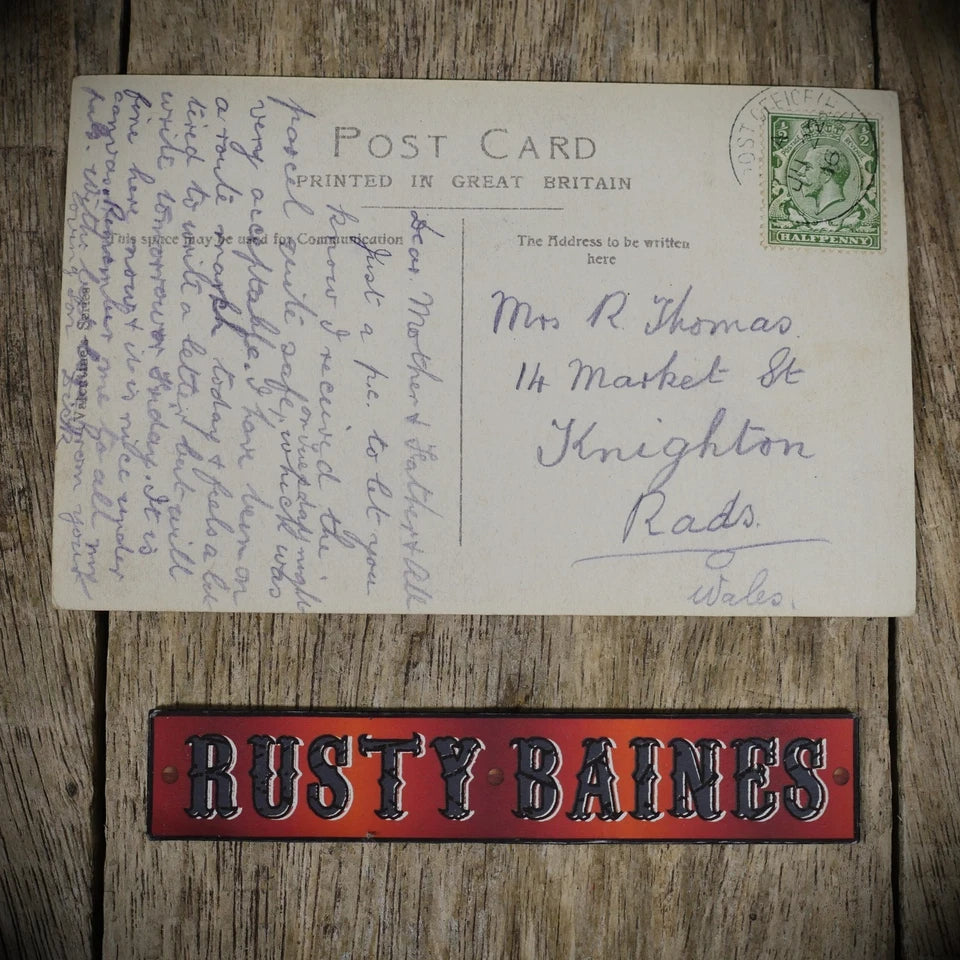 Postcard, Bedford High Street 1916, Printed