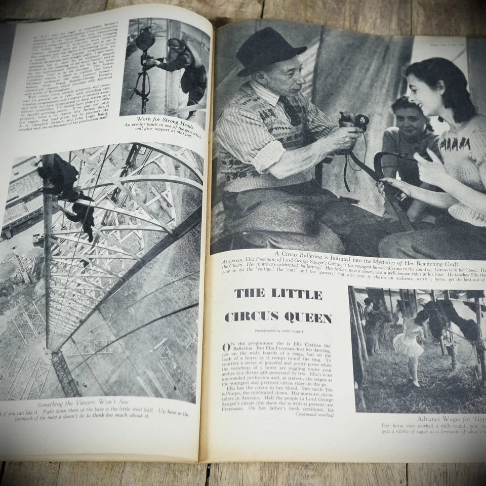 Picture Post 23 July 1949 Kurt Hutton, Carl Sutton-Fred Perry, Bert Hardy-Circus