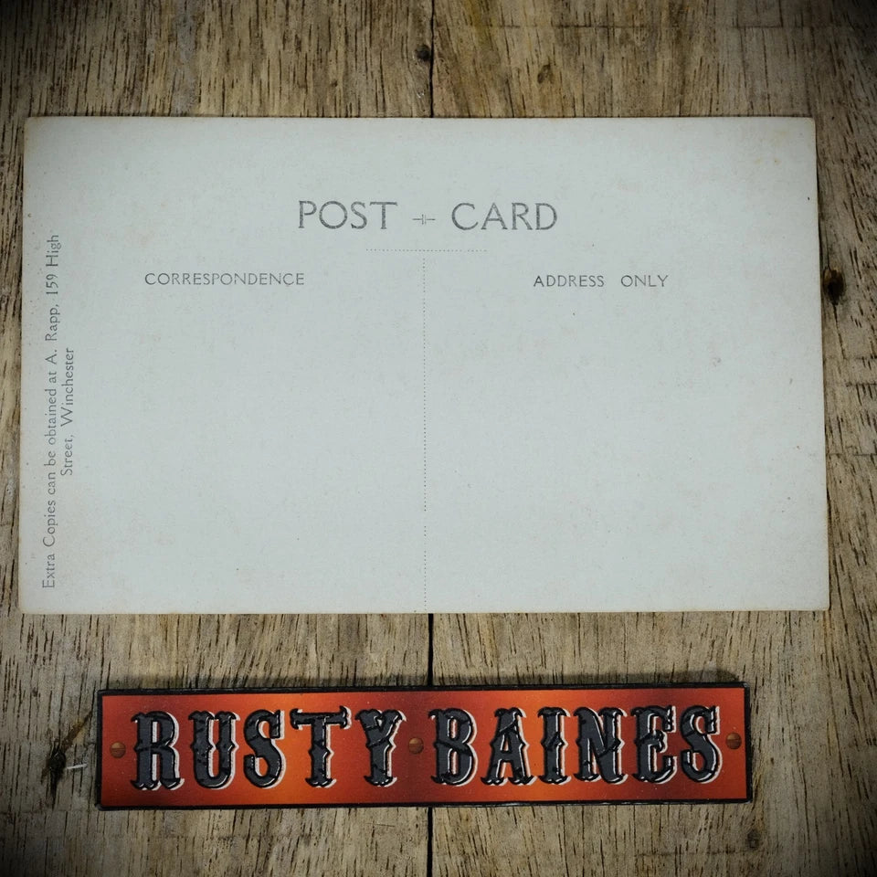 Postcard, Original Real Photo, Military Army Football Team Winchester