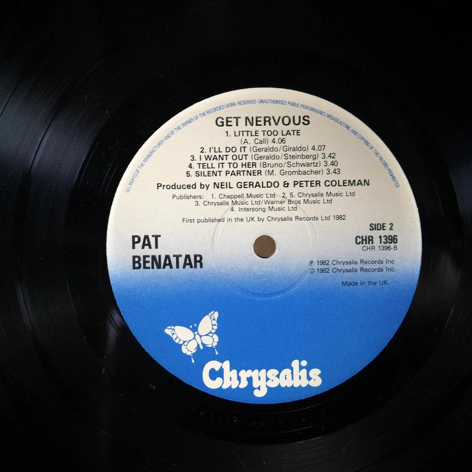 Record LP Album, Pat Benatar, Get Nervous