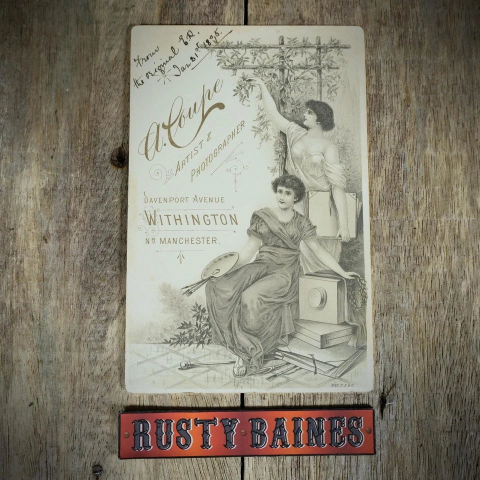 Cabinet Card Victorian Photo, Portrait of Lady in Dress, Coupe of Withington