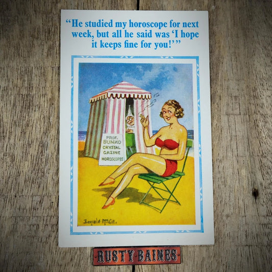 Postcard, Comic/Humour, Donald McGill, Seaside Horoscrope