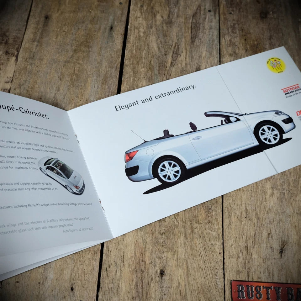 Sales Brochure, Renault Megane 2003 UK Range, Estate, Cabrio, Hatch