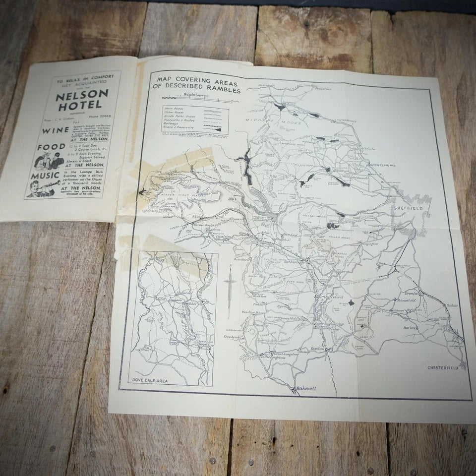 Across the Derbyshire Moors 1946 23rd Edition, Sheffield/Peak District Paperback