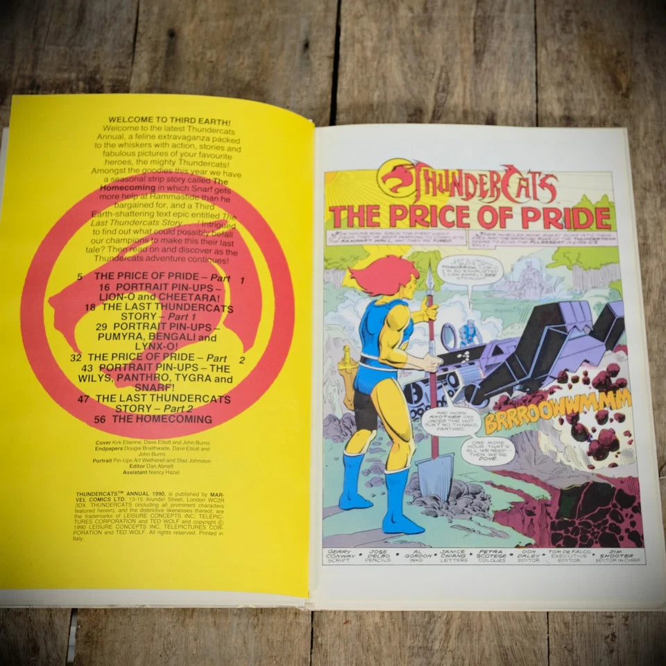 Thundercats Annual, Published 1990, Marvel, Cult Children's TV, Hardcover