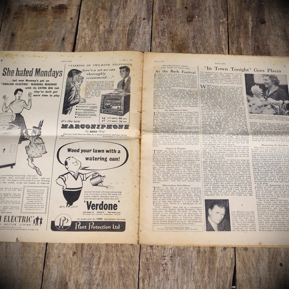 Original Radio Times May 6th 1955, TV & Radio Programmes